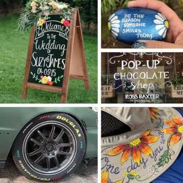 Overseas Paint Pens Paint Markers - 12 Colors Permanent Markers Acrylic Paint Pens, Water Based, 0.7mm Extra Fine Assorted Color Waterproof Marker Pen for Wood, Metal, Rock, Plastic, Glass, Canvas