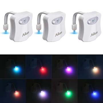 Ailun Toilet Night Light 3-Pack Motion Activated LED