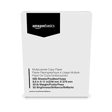 Amazon Basics Multipurpose Copy Printer Paper, 8.5" x 11", 20 lb, 3 Reams, 1500 Sheets, 92 Bright, White