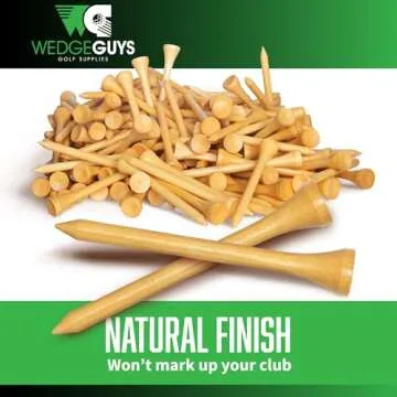 Wedge Guys Bamboo Golf Tees – Strong, Biodegradable, PGA Approved