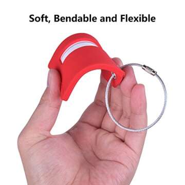 Silicone Luggage Tag with Name ID Card Perfect to Quickly Spot Luggage Suitcase (Plane 5Pcs Multicoloured)