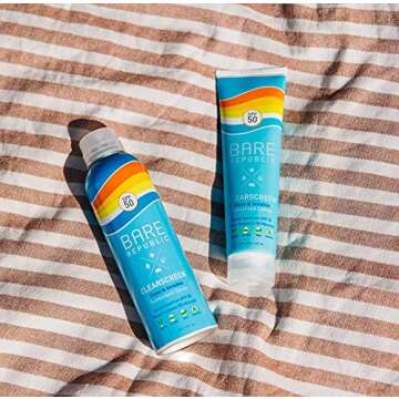 Bare Republic Clearscreen Sunscreen SPF 50 Sunblock Body Lotion, Water Resistant with an Invisible Finish, 5 Fl Oz Each, 2 Pack