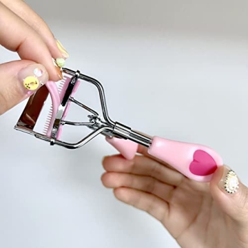MERVK Stainless Steel Eyelash Curler with Comb for Perfect Lashes