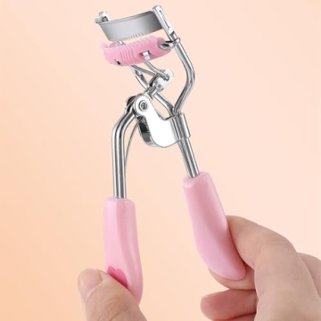 MERVK Stainless Steel Eyelash Curler with Comb for Perfect Lashes