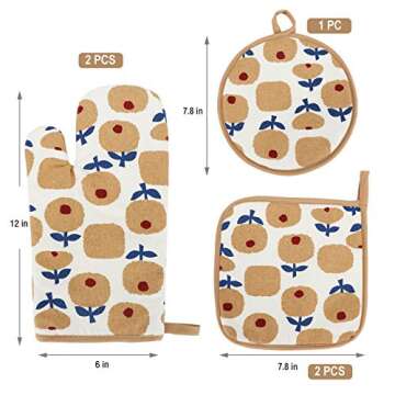Stylish Oven Mitts and Potholders Set for All Cooking Needs