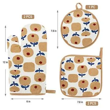 Stylish Oven Mitts and Potholders Set for All Cooking Needs
