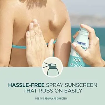 Coppertone Pure and Simple Kids Mineral Sunscreen Spray SPF 50 (5 Oz) + Kids Sunscreen Stick SPF 50 (0.49 Oz), Hypoallergenic and Tear Free