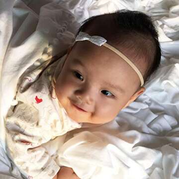 Comfortable Nylon Lace Hair Bow Headbands for Babies