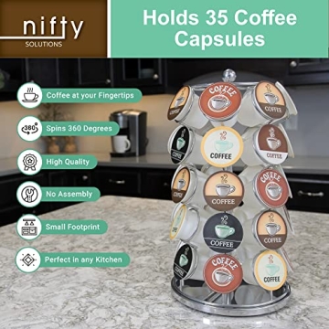 Stylish Nifty K-Cup Holder with 360-Degree Rotation