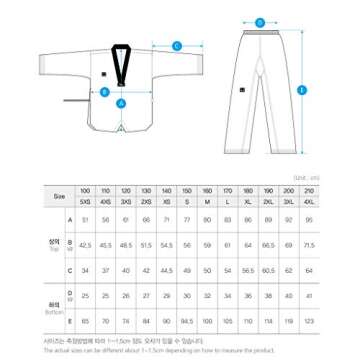 MOOTO Korea Taekwondo MTX S2 Uniform Black V-Neck Dobok MMA Martial arts Karate Basic Training WT Logo (190(Height: 190~199cm)(6.23~6.53ft))