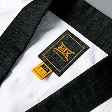 MOOTO Korea Taekwondo MTX S2 Uniform Black V-Neck Dobok MMA Martial arts Karate Basic Training WT Logo (190(Height: 190~199cm)(6.23~6.53ft))