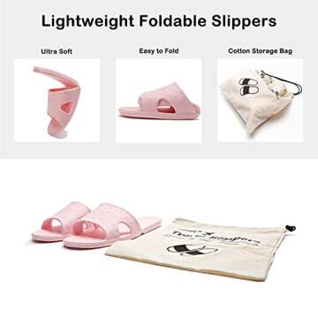 Anmerl Portable Foldable Travel Slippers for All Ages