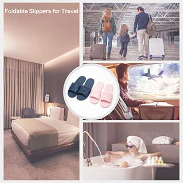 Anmerl Portable Foldable Travel Slippers for All Ages