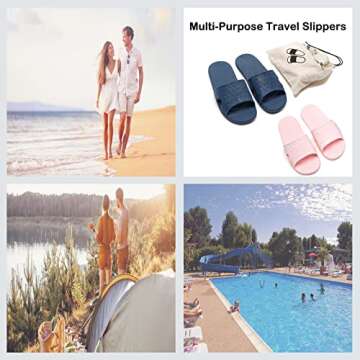 Anmerl Portable Foldable Travel Slippers for All Ages