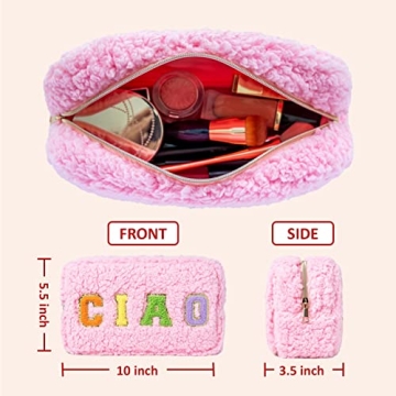 Artmavin Chenille Paillette Women's Cosmetic Bag