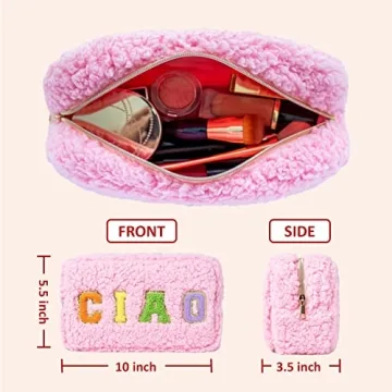 Artmavin Chenille Paillette Women's Cosmetic Bag