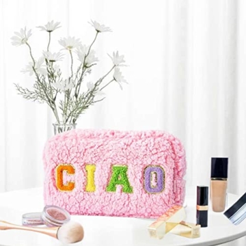 Artmavin Chenille Paillette Women's Cosmetic Bag