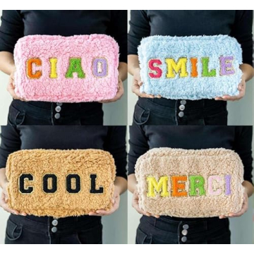 Artmavin Chenille Paillette Women's Cosmetic Bag