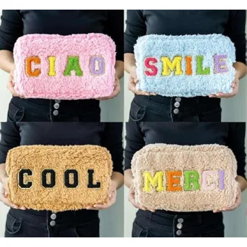 Artmavin Chenille Paillette Women's Cosmetic Bag