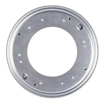 Fasmov 12-Inch Lazy Susan 5/16 Thick Turntable Bearings with 6 Rubber Pads, Pack of 2