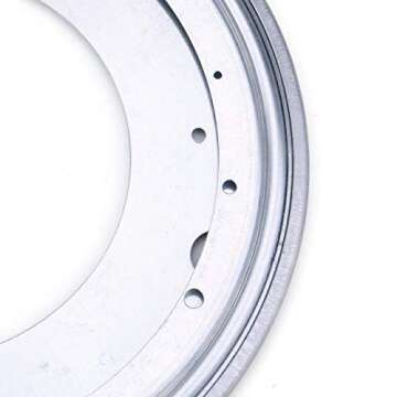 Fasmov 12-Inch Lazy Susan 5/16 Thick Turntable Bearings with 6 Rubber Pads, Pack of 2