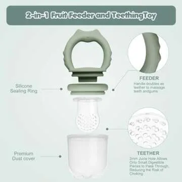 Baby Fruit Food Feeder Breastmilk Popsicle Molds, Silicone Baby Food Freezer Tray for Cooling Teethi...