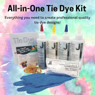Jacquard Large Tie Dye Kit for Kids and Adults, Pre-Measured, Highly Concentrated Procion MX Dye Col...