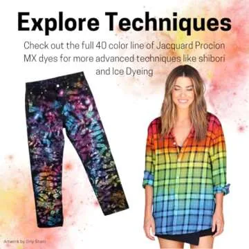 Jacquard Large Tie Dye Kit for Kids and Adults, Pre-Measured, Highly Concentrated Procion MX Dye Colors in Magenta, Turquoise, and Yellow, Soda Ash Dye Fixer Included, Dyes up to 15 Shirts