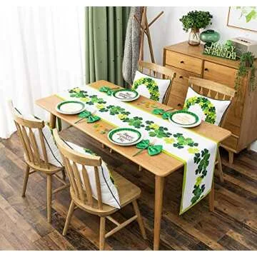 St. Patrick's Day Shamrock Table Runner by Cassiel Home