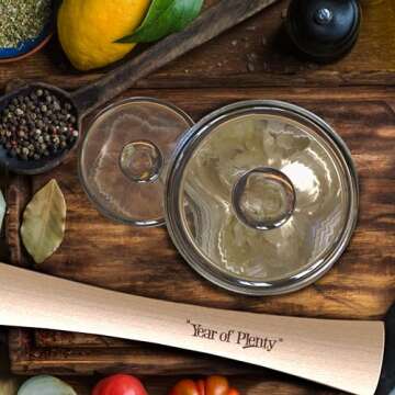 Year of Plenty 12-Inch Bamboo Fermenting Tamper - for Packing Sauerkraut and Other Healthy Fermented Foods into Mason Jars | Also Known as a Sauerkraut Pounder, Vegetable Stomper or Kraut Pounder