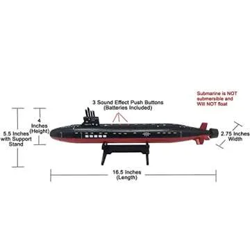 Toy Aircraft Carrier Submarine and Battleship Destroyer Combo with 8 Mini Fighter Jets