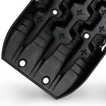 X-BULL New Recovery Traction Tracks Sand Mud Snow Track Tire Ladder 4WD (Black,3gen)