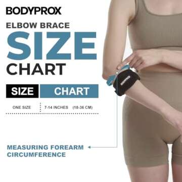 Bodyprox Elbow Brace 2 Pack for Tennis & Golfer's Elbow Pain Relief