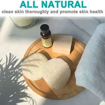 18 pcs/Set Natural Exfoliating Face Pad Loofah Sponge Facial Brush - Makeup Remover - Shower Scrubbe...