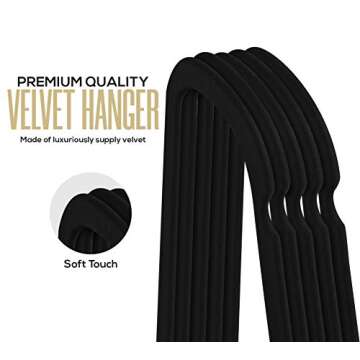 Utopia Home Velvet Hangers - Stylish & Non-Slip Design