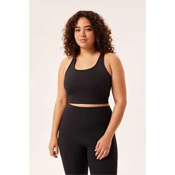 Girlfriend Collective Paloma Racerback Bra, Black XS