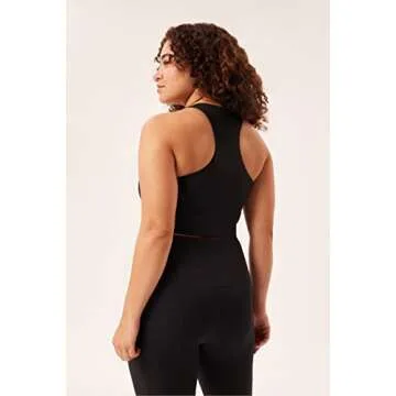 Girlfriend Collective Paloma Racerback Bra, Black XS