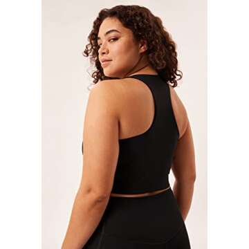 Girlfriend Collective Paloma Racerback Bra, Black XS