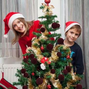 Jlong 12 Pcs Velvet Christmas Ornaments Balls Flocked Christmas Tree Ball Hanging Ornaments Shatterproof Xmas Bulbs Decorations Set Plastic Velvet Ornament Balls for Holiday Wedding Party Home Decor