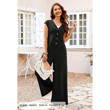 Chic MEROKEETY Summer Women's Jumpsuit with Pockets
