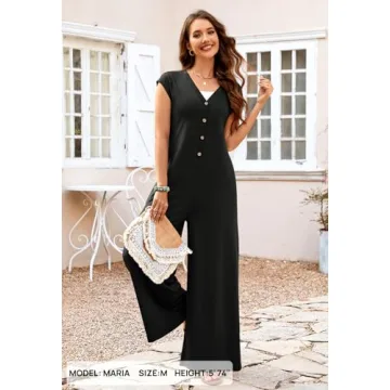 Chic MEROKEETY Summer Women's Jumpsuit with Pockets