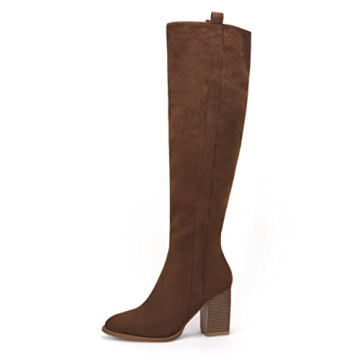 Ermonn Over The Knee Wide Calf Faux Suede Boots