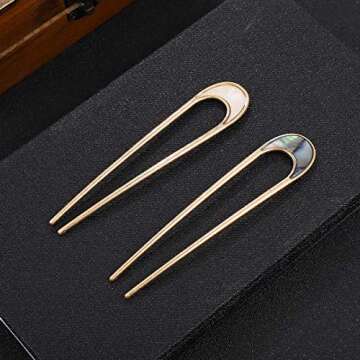 Lurrose Elegant U Shaped Hair Sticks for Women and Girls