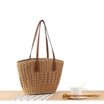 Stylish Womens Straw Tote Bag for Summer 2024
