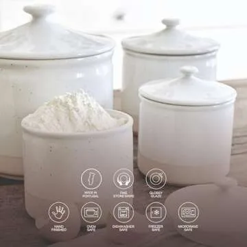 Casafina Ceramic Stoneware 3-Qt Mixing Bowl - Fattoria Collection, White | Microwave & Dishwasher Safe Bakeware | Food Safe Glazing | Restaurant Quality Serveware