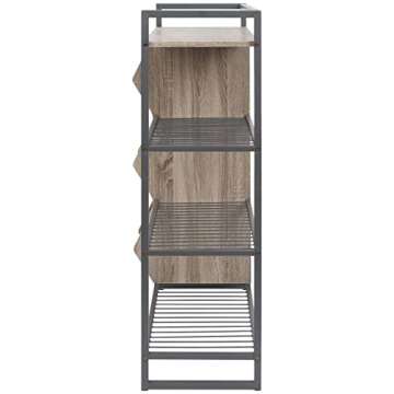 Signature Design by Ashley Maccanet Shoe Rack with Storage Cubbies, Brown
