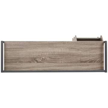 Signature Design by Ashley Maccanet Shoe Rack with Storage Cubbies, Brown