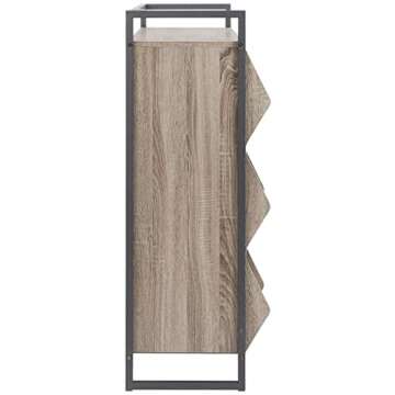 Signature Design by Ashley Maccanet Shoe Rack with Storage Cubbies, Brown