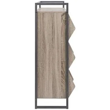 Signature Design by Ashley Maccanet Shoe Rack with Storage Cubbies, Brown