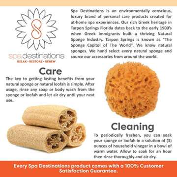 Natural Sea Sponge Small 4-5" by Spa Destinations®Creating The Perfect Bath and Shower Experience Amazing Natural Renewable Resource!